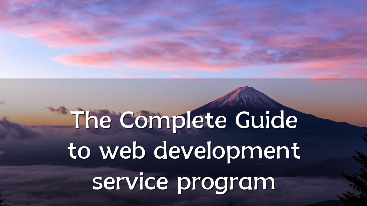 The Complete Guide to web development service program