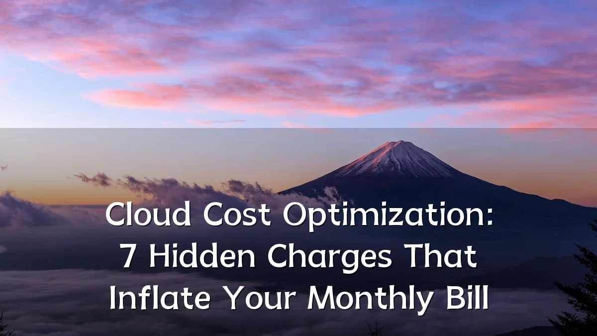 Cloud Cost Optimization: 7 Hidden Charges That Inflate Your Monthly Bill