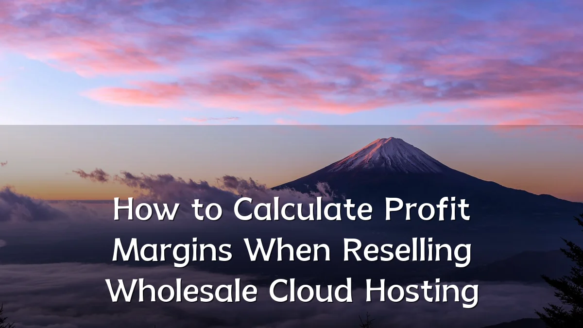 How to Calculate Profit Margins When Reselling Wholesale Cloud Hosting