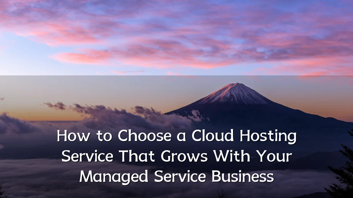 How to Choose a Cloud Hosting Service That Grows With Your Managed Service Business