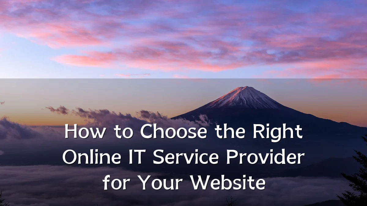 How to Choose the Right Online IT Service Provider for Your Website