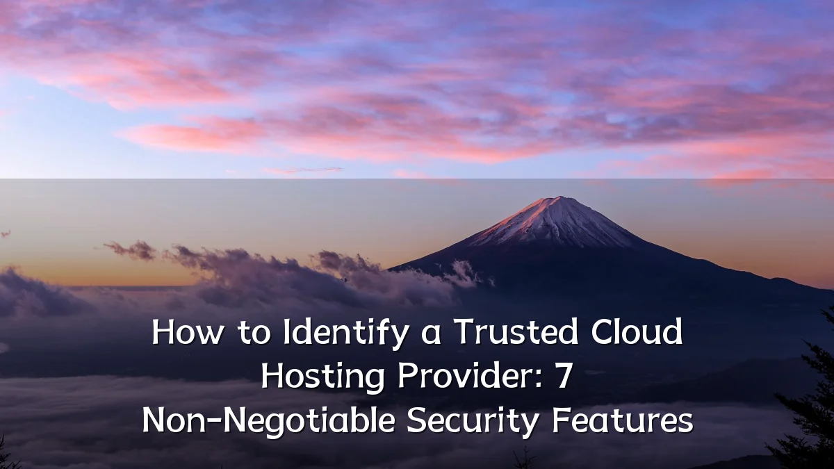 How to Identify a Trusted Cloud Hosting Provider: 7 Non-Negotiable Security Features